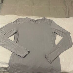 lululemon athletica Light Gray Long-Sleeve Performance Tee